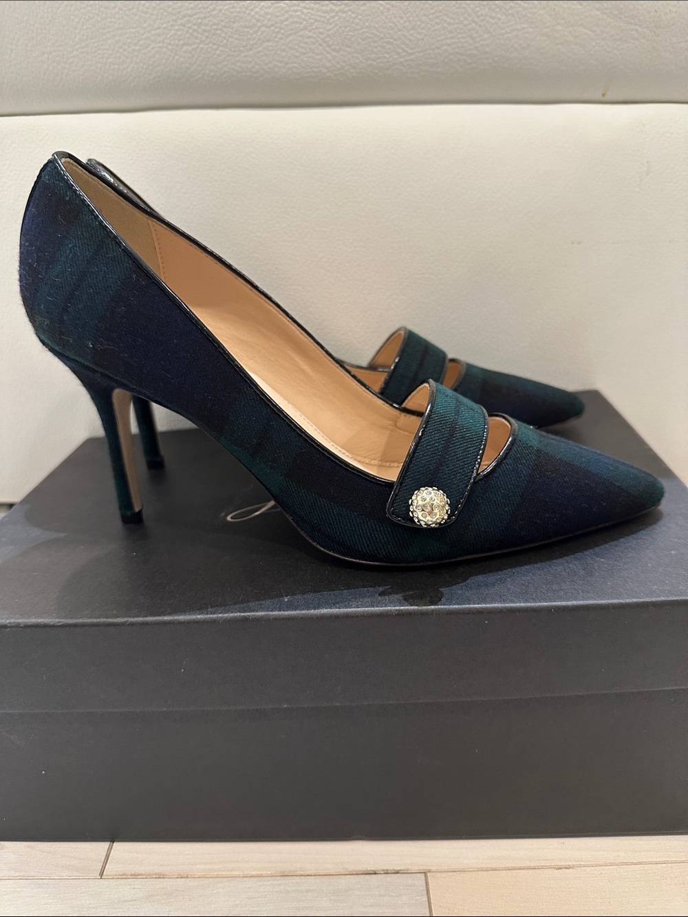 Elsie Pave Pumps in Black Watch Plaid